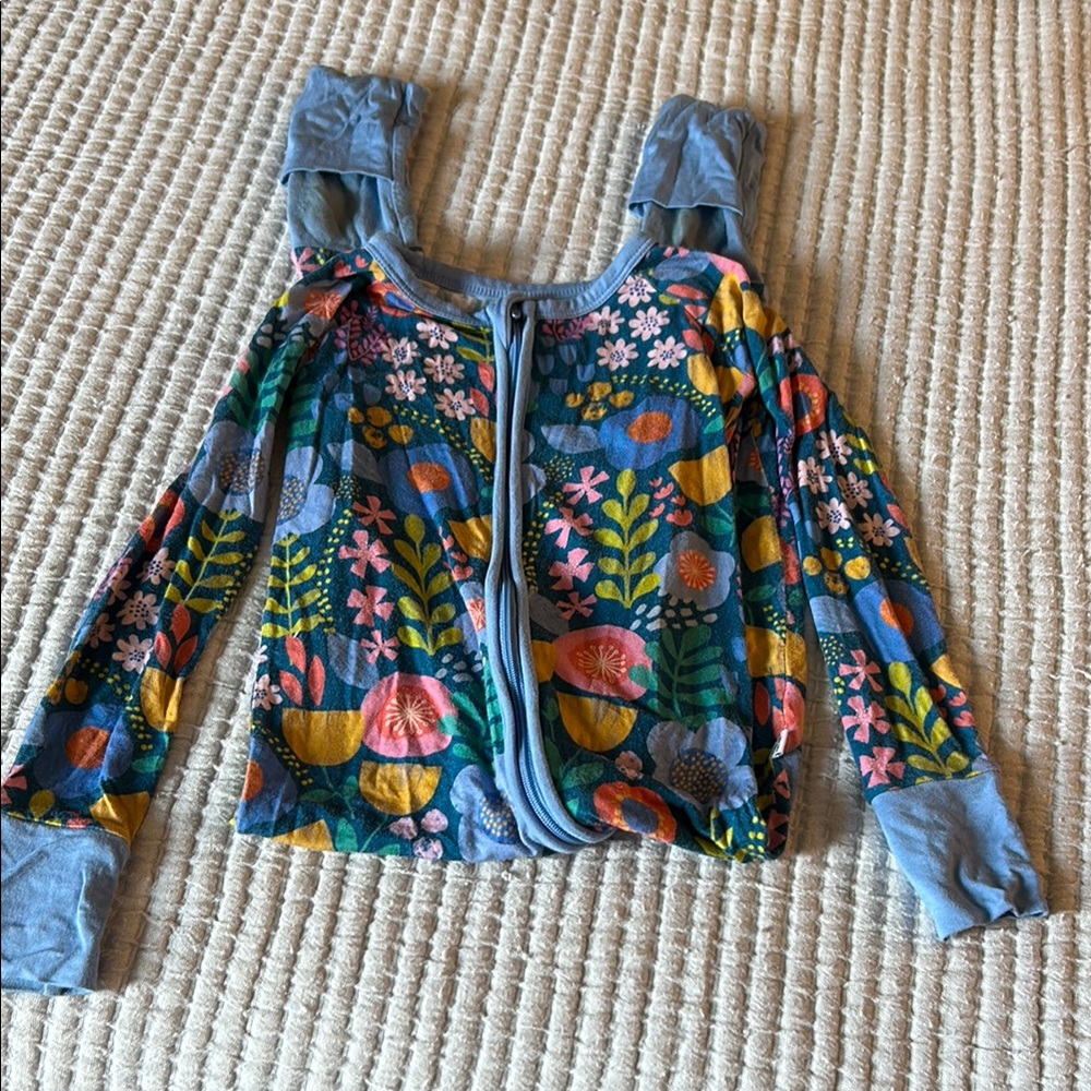Little Sleepies Blue Floral Zippy